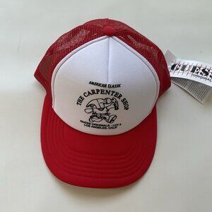 $34 Guess Men’s Originals Lot 5 The Carpenter Shop Trucker Hat Red-White